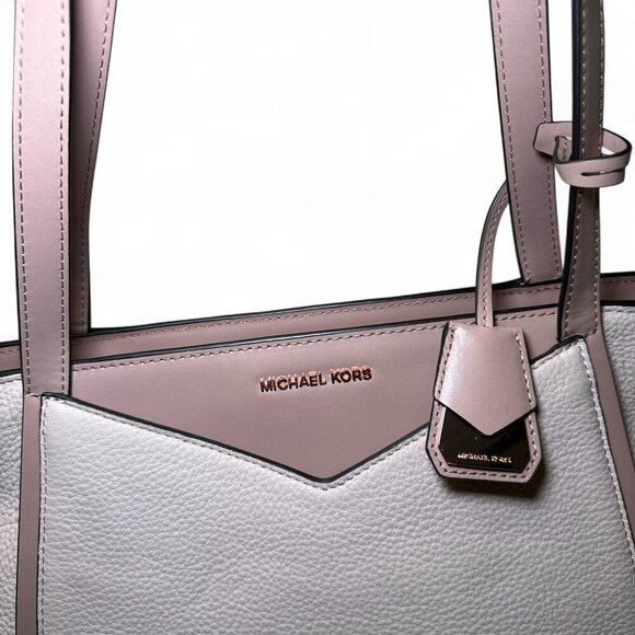 Michael Kors Whitney Large Leather Tote Bag - Light Pink/Rose Gold NWT - Picture 16 of 16